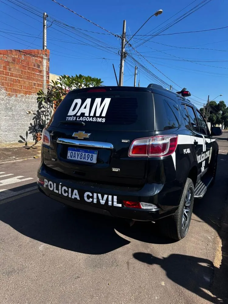 Residência ficou totalmente destruída após o agressor atear fogo; ele foi preso pela Polícia Civil em Três Lagoas (Foto - Polícia Civil)