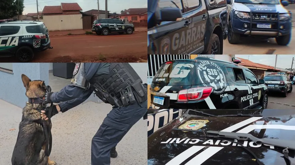 Operação Costa Noroeste cumpriu oito mandados em quatro cidades e prendeu suspeito em flagrante (Foto - Polícia Civil)