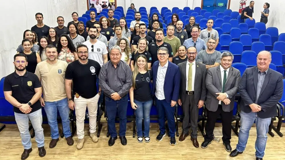 Polícia Civil participou de palestra com o juiz Haroldo Dutra Dias no SEST SENAT em Três Lagoas (Foto - Polícia Civil)