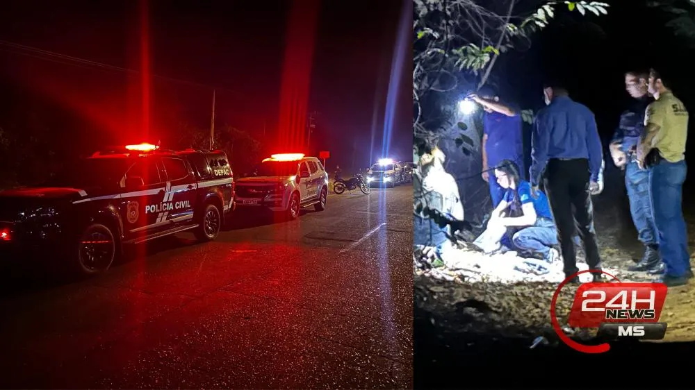 Feto foi localizado enterrado em mata do Distrito Industrial em Três Lagoas após confissão do casal (Foto - Eliton Chaves / 24h News MS)