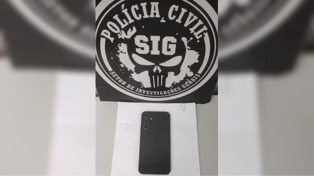 Celular furtado foi recuperado pela SIG e será devolvido à empresa proprietária em Três Lagoas (Foto - Polícia Civil)