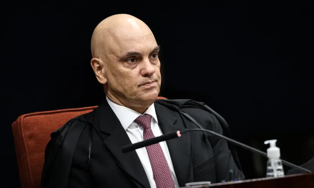 Ministro Alexandre de Moraes durante sessão no STF em Brasília (Foto - Marcelo Camargo/Agência Brasil)