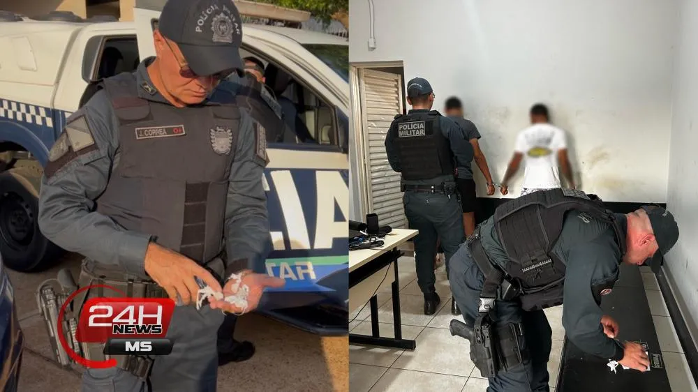 Drogas foram apreendidas pela equipe do sargento J. Corrêa no bairro Vila Piloto em Três Lagoas (Foto - Eliton Chaves / 24h News MS)