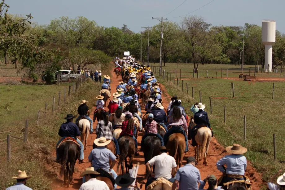 Mapa mostra as rotas oficiais e pontos de interdição da Cavalgada do Arapuá em Três Lagoas (Foto – Prefeitura de Três Lagoas)