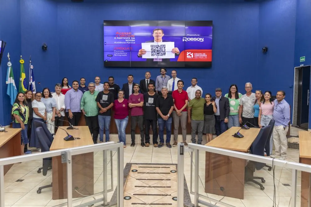 Audiência pública da Câmara de Três Lagoas debateu políticas públicas e estratégias de reintegração de dependentes químicos (Foto - Gabriela Fernandes / Câmara Municipal de Três Lagoas)