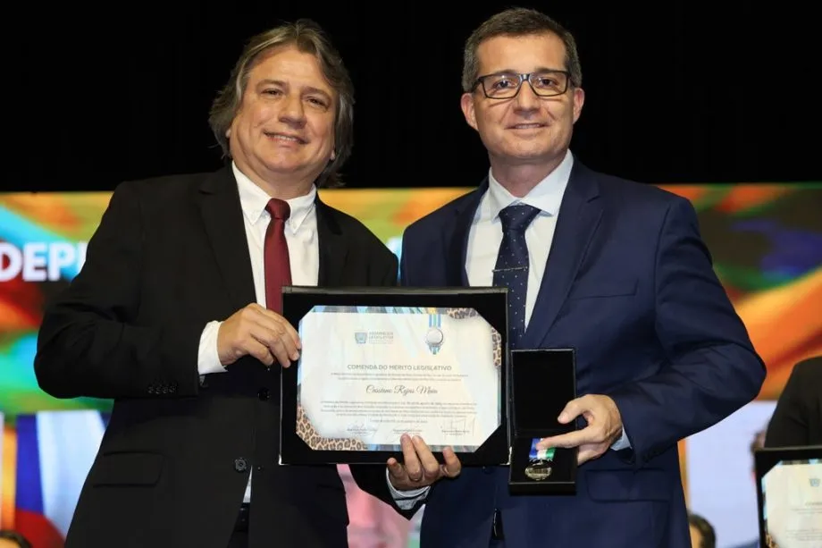 Prefeito Dr Cassiano Maia recebe homenagem da ALEMS por destaque na gestão pública em Três Lagoas (Foto Prefeitura de Três Lagoas)
