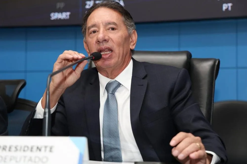 Presidente da ALEMS, Gerson Claro, ressalta equilíbrio fiscal no orçamento estadual aprovado para 2026 (Foto - Luciana Nassar)