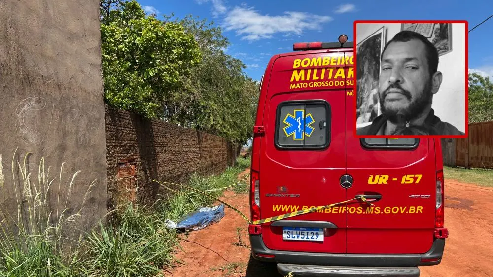 Paulo Cezar de 39 anos, passou mal, recebeu tentativas de reanimação, mas morreu na Rua 38 no bairro Vila Piloto. (Foto - Eliton Chaves / 24h News MS)