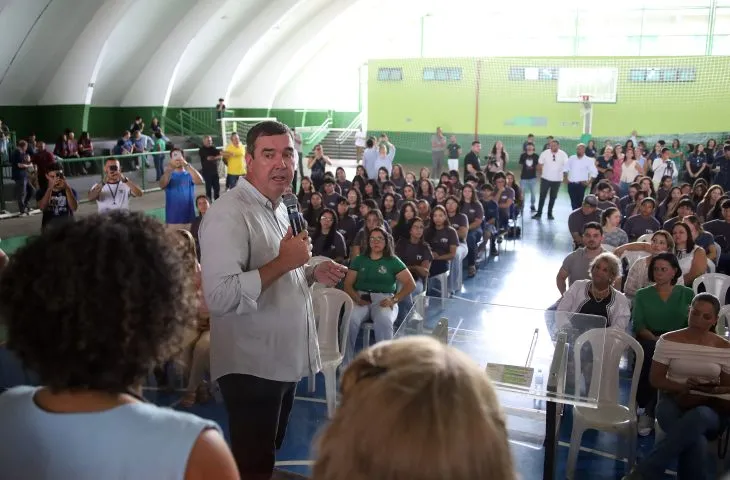 Governador Eduardo Riedel entrega obras de reforma e ampliação em oito escolas estaduais de Três Lagoas, beneficiando mais de 7,7 mil alunos (Foto - Governo de MS)