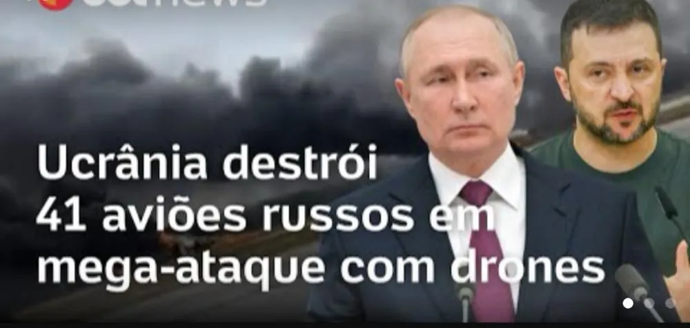 Ucrânia destrói 41 aviões russos em mega-ataque com drones