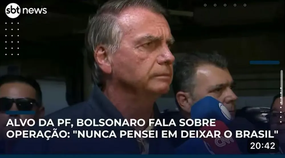 ALVO DA PF, BOLSONARO FALA SOBRE OPERAÇÃO: 