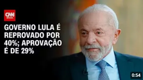 Governo Lula é reprovado por 40%; aprovação é de 29%